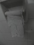 she pull all de tissue wic is newly put at de paper holder