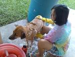 Arjun bathing