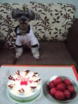 my bday cake n my red egg...