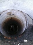 The manhole that Milo was rescued from