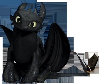 he looks like toothless xD